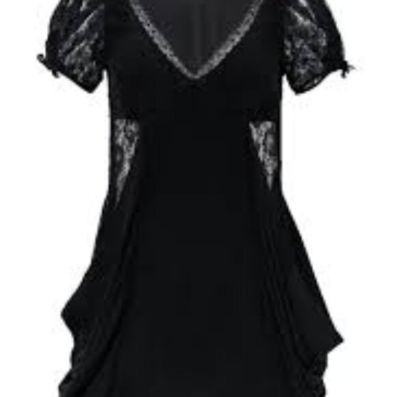 All Saints Lace insert Silk Dress - Picture 1 of 10